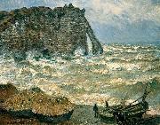 Claude Monet Stormy Sea in etretat Sweden oil painting artist